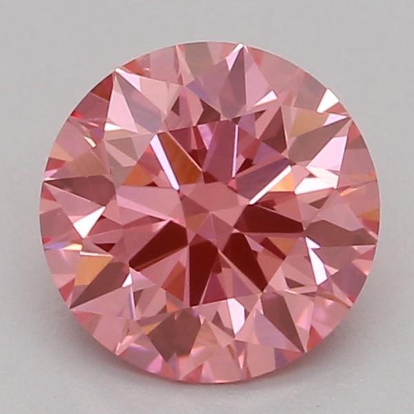 0.70 Ct. Fancy Vivid Pink Round Lab Grown Diamond