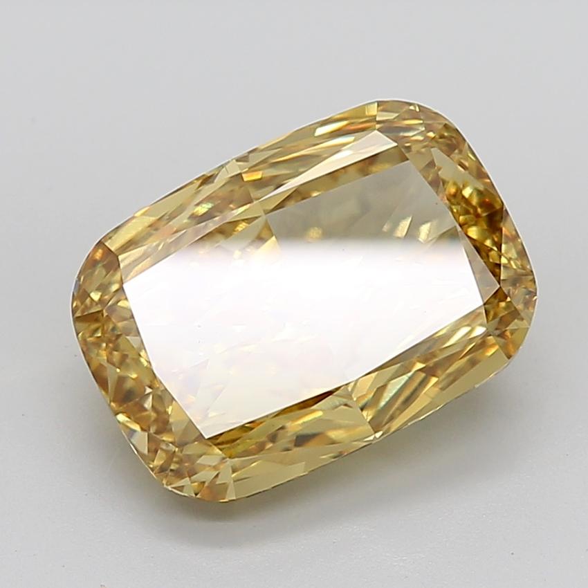 8.75 Ct. Fancy Vivid Yellow Cushion Lab Grown Diamond
