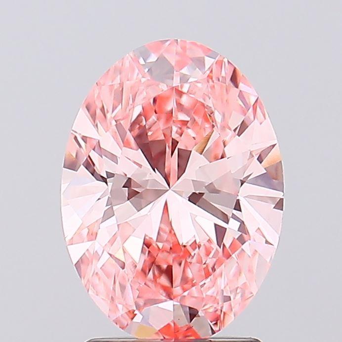2.00 Ct. Fancy Vivid Pink Oval Lab Grown Diamond