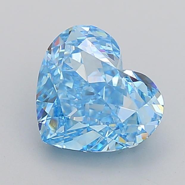 3.50 Ct. Fancy Vivid Blue Heart Lab Grown Diamond