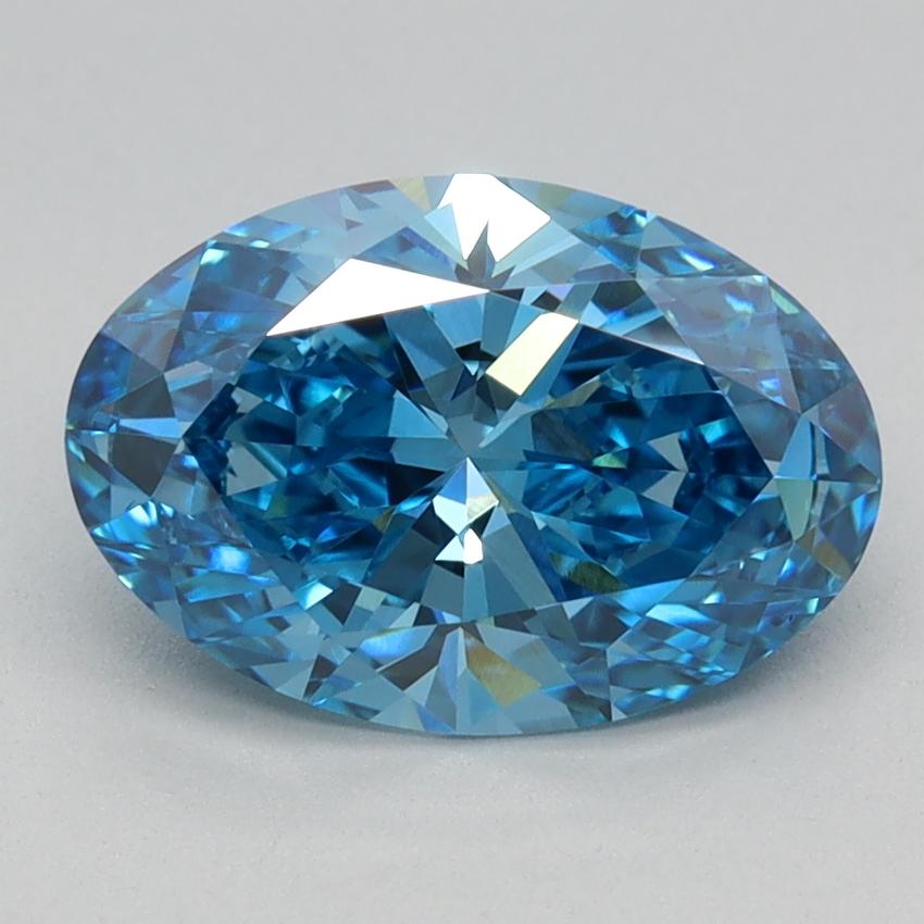 1.59 Ct. Fancy Vivid Blue Oval Lab Grown Diamond