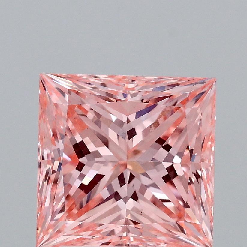 2.75 Ct. Fancy Vivid Pink Princess Lab Grown Diamond