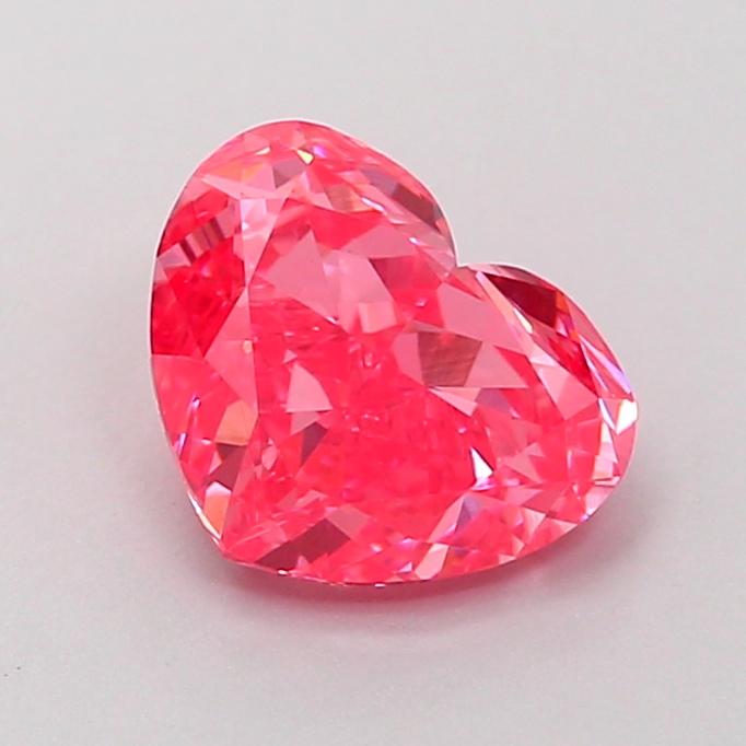 1.01 Ct. Fancy Vivid Pink Heart Lab Grown Diamond