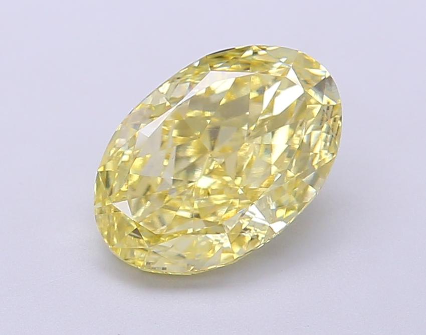 2.19 Ct. Fancy Intense  Yellow Oval Lab Grown Diamond