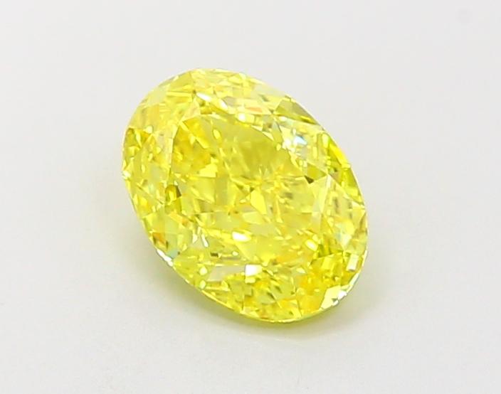 1.04 Ct. Fancy Vivid Yellow Oval Lab Grown Diamond