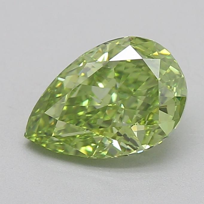 1.02 Ct. Fancy Vivid Green Pear Lab Grown Diamond
