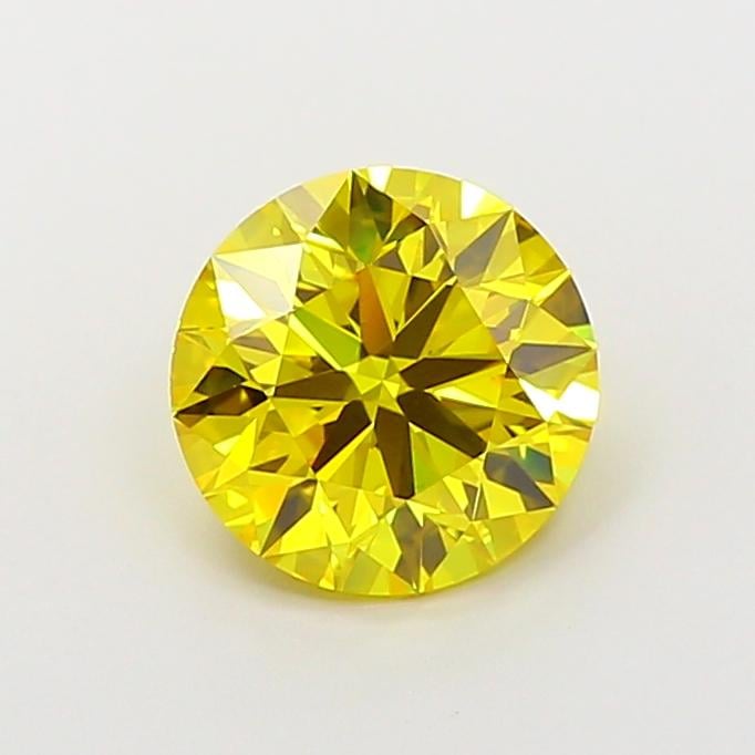 1.72 Ct. Fancy Vivid Yellow Round Lab Grown Diamond