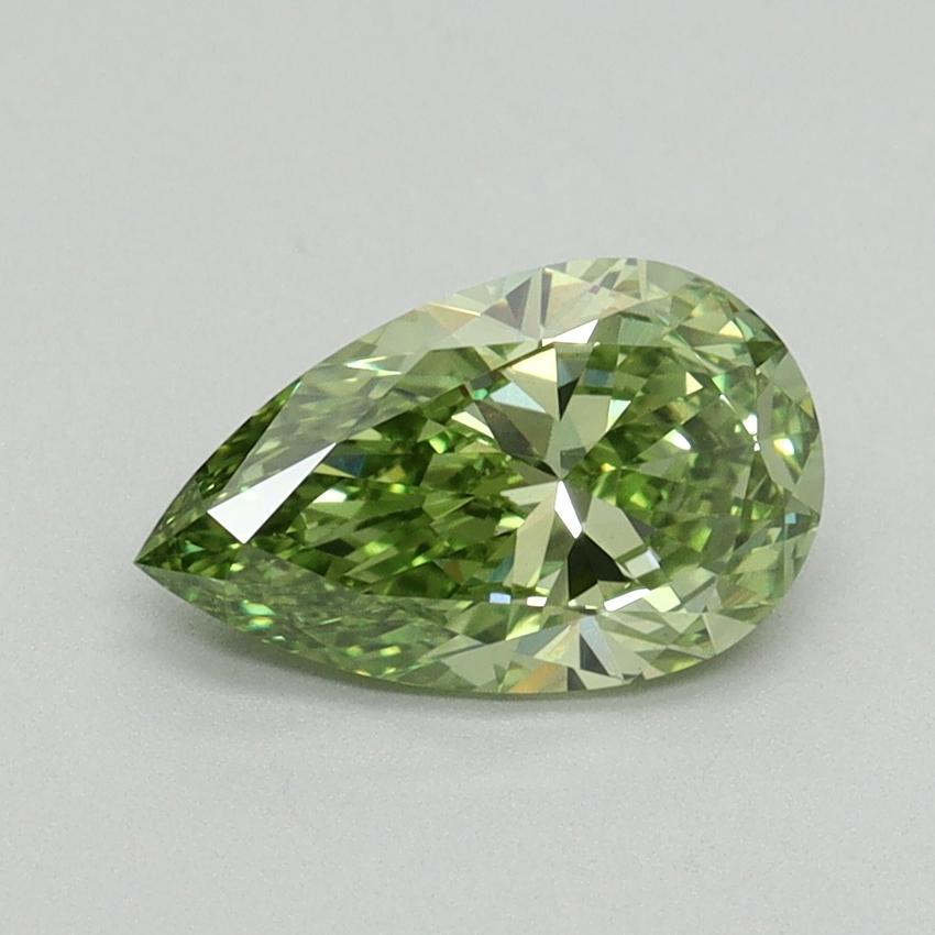 1.02 Ct. Fancy Vivid Green Pear Lab Grown Diamond