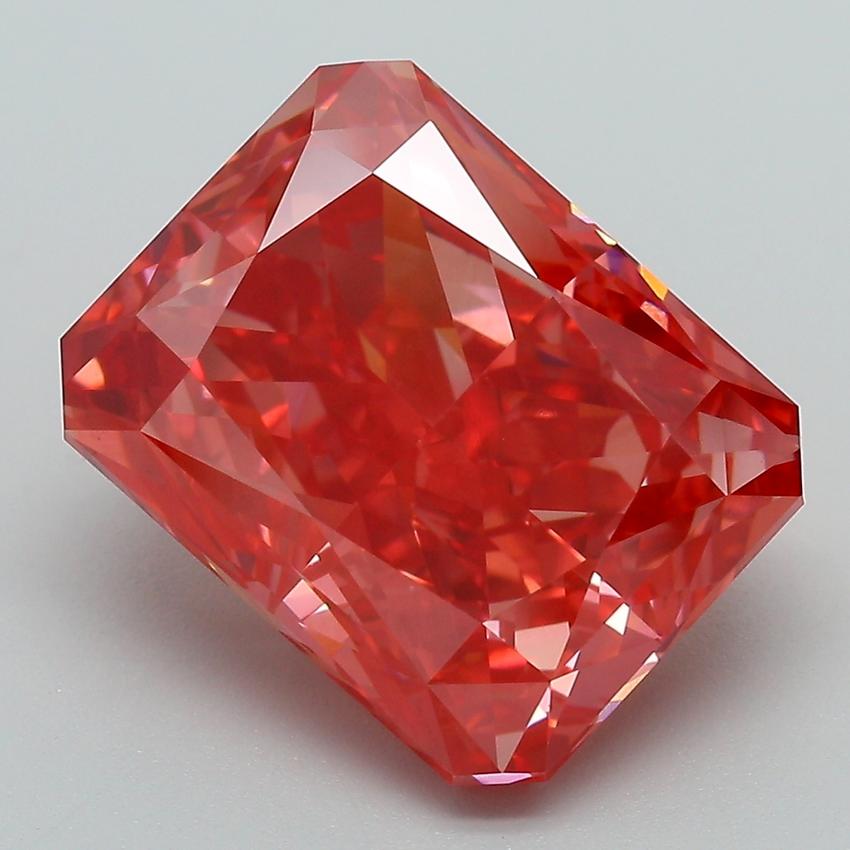 8.71 Ct. Fancy Vivid  Pink Radiant Lab Grown Diamond