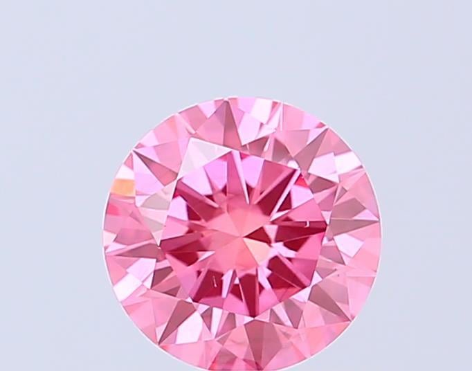 0.90 Ct. Fancy Vivid Pink Round Lab Grown Diamond