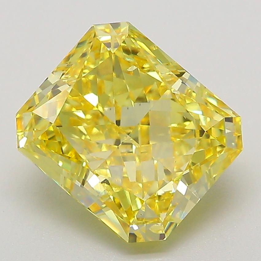 3.51 Ct. Fancy Vivid  Yellow Radiant Lab Grown Diamond