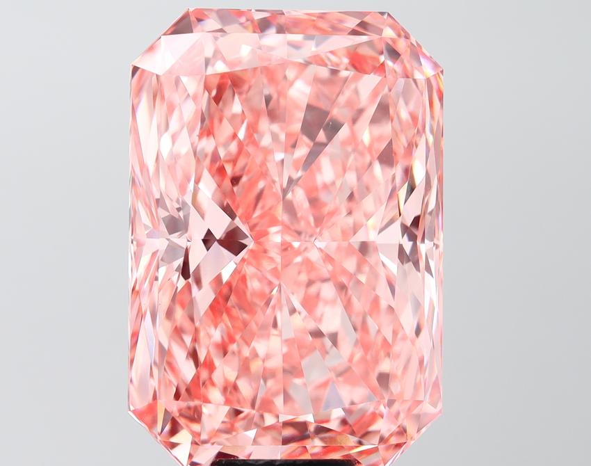 23.06 Ct. Fancy Vivid Pink Pink Radiant Lab Grown Diamond