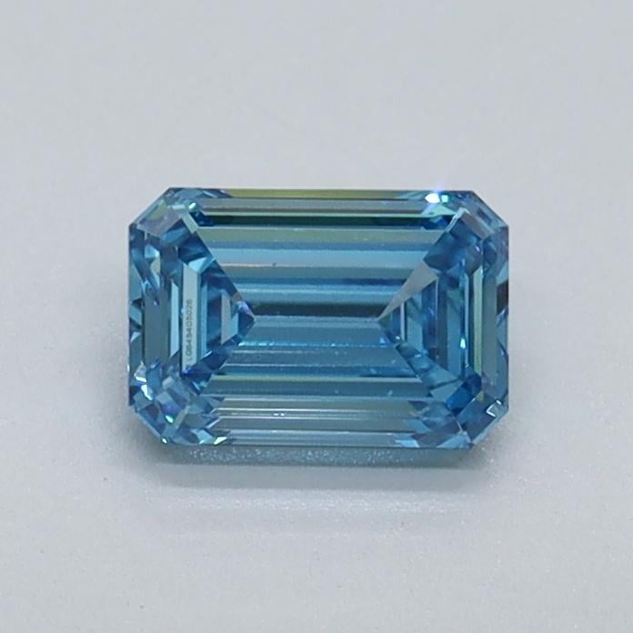 0.51 Ct. Fancy Vivid Malibu Blue Emerald Lab Grown Diamond