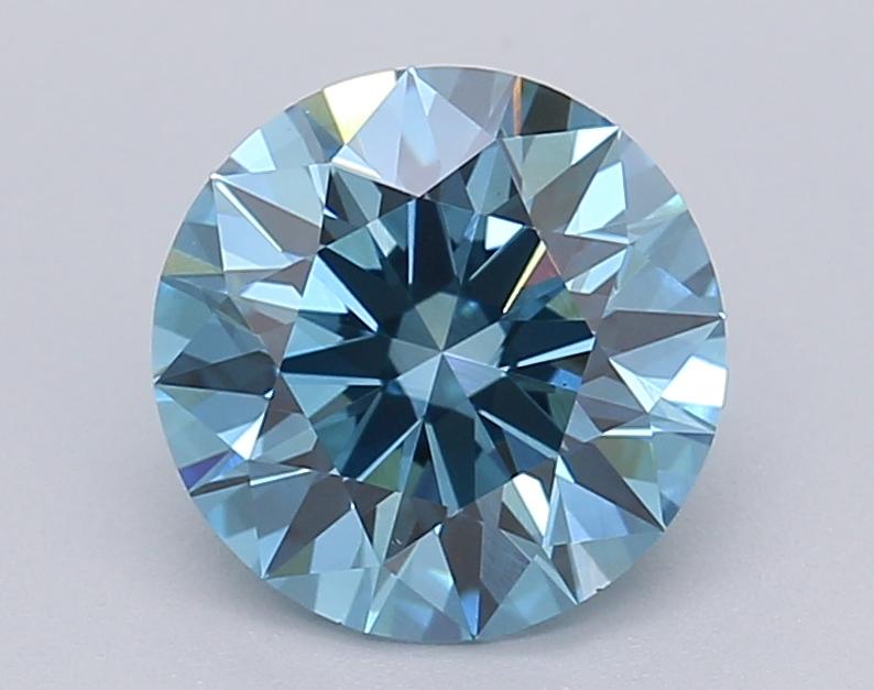 1.44 Ct. Fancy Vivid Blue Round Lab Grown Diamond