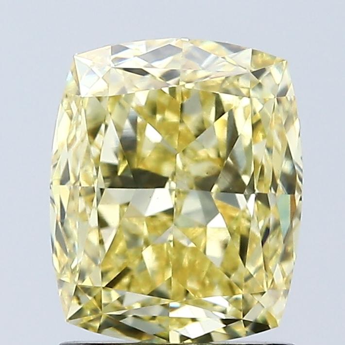 2.02 Ct. Fancy Intense Yellow Cushion Lab Grown Diamond