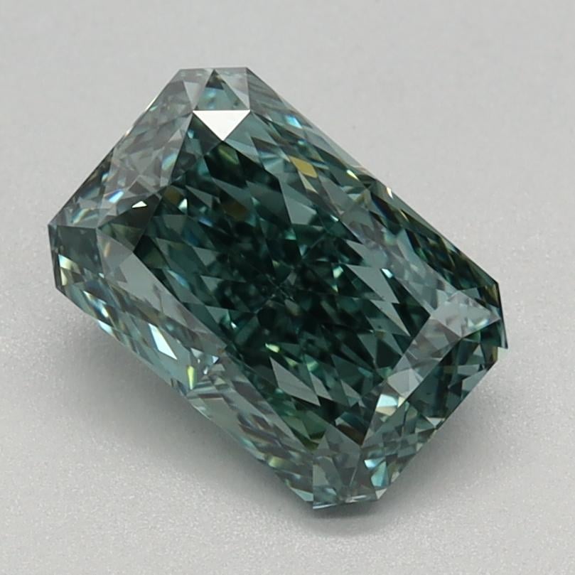 1.10 Ct. Fancy Vivid Green Radiant Lab Grown Diamond
