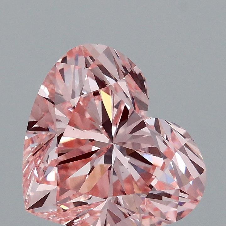 2.07 Ct. Fancy Intense Pink Heart Lab Grown Diamond