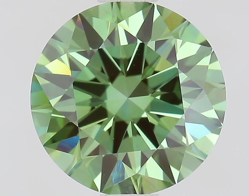 1.30 Ct. Fancy Vivid Green Round Lab Grown Diamond
