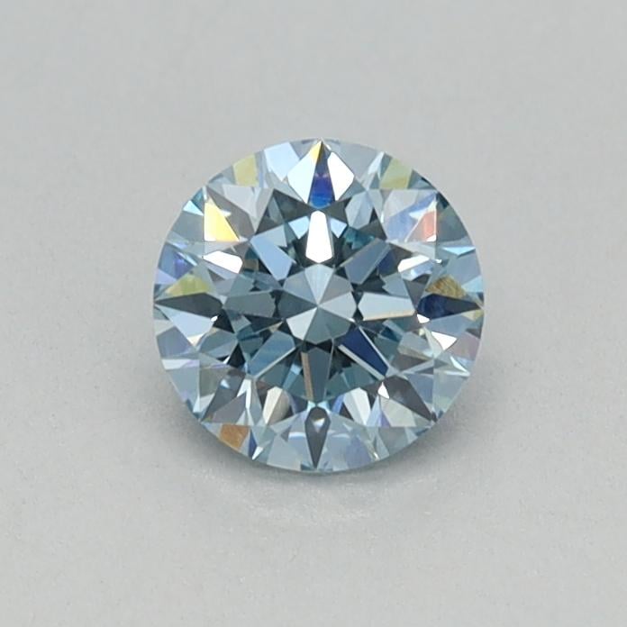 0.32 Ct. Fancy Vivid Blue Round Lab Grown Diamond