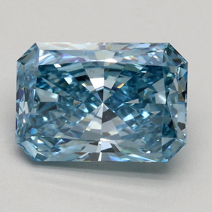 1.69 Ct. Fancy Vivid Blue Radiant Lab Grown Diamond