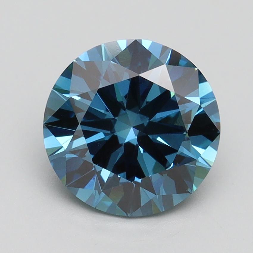 2.00 Ct. Fancy Vivid Blue Round Lab Grown Diamond