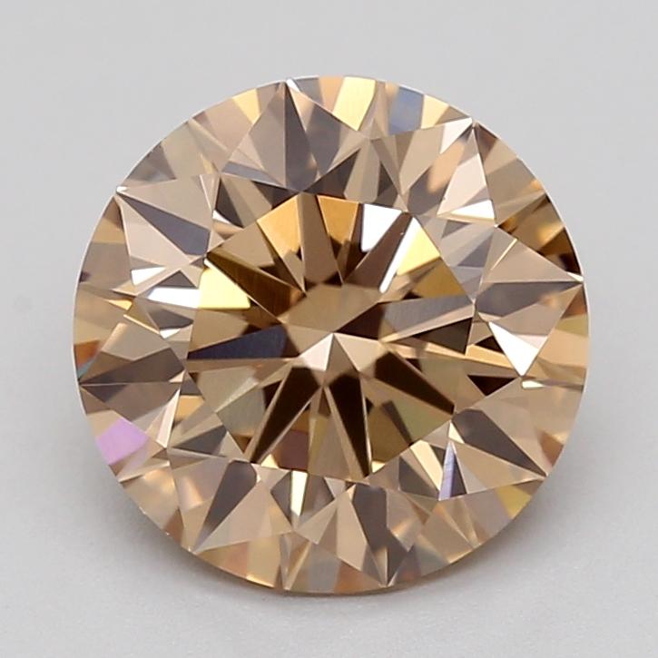1.53 Ct. Fancy Light  Brown Round Lab Grown Diamond