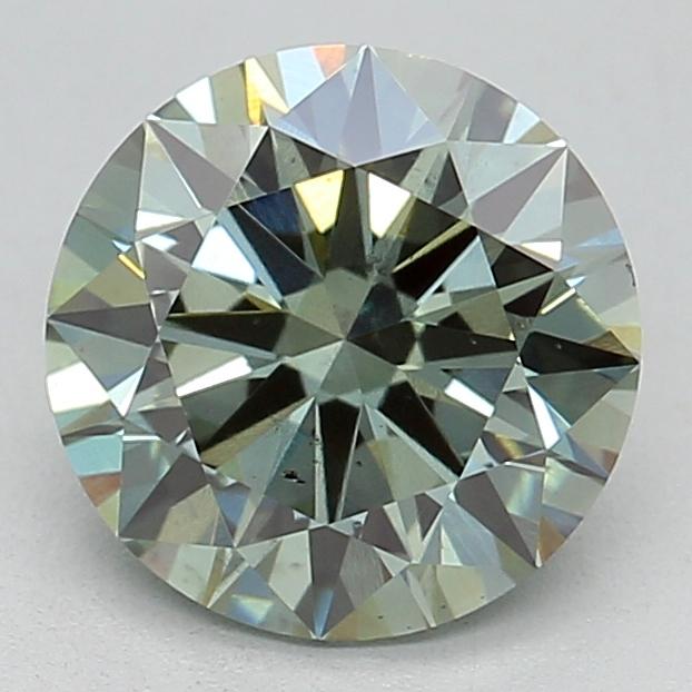 1.49 Ct. Fancy Vivid Green Round Lab Grown Diamond