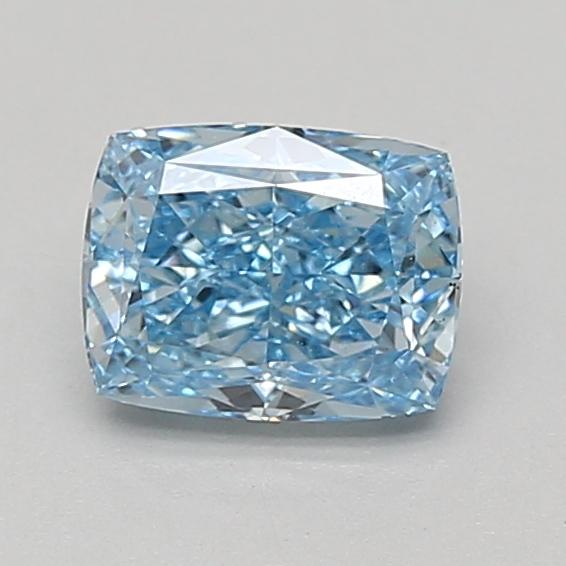 1.00 Ct. Fancy Vivid Blue Cushion Lab Grown Diamond