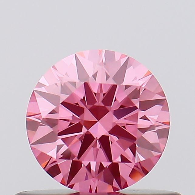 0.46 Ct. Fancy Vivid Pink Round Lab Grown Diamond