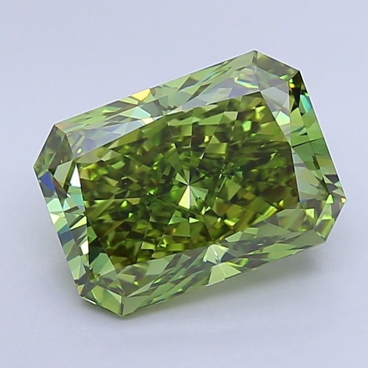 6.01 Ct. Fancy Vivid Green Radiant Lab Grown Diamond