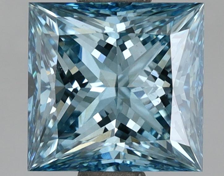 1.90 Ct. Fancy Vivid  Blue Princess Lab Grown Diamond