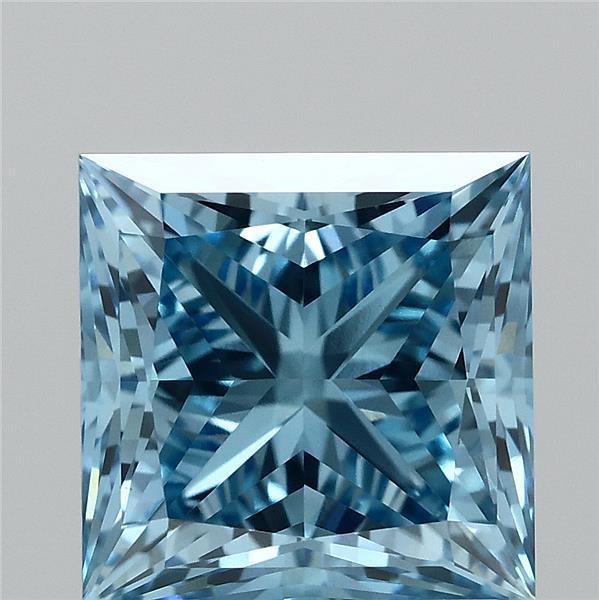 2.04 Ct. Fancy Vivid Blue Princess Lab Grown Diamond