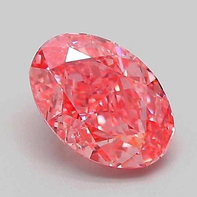 1.08 Ct. Fancy Vivid Pink Oval Lab Grown Diamond