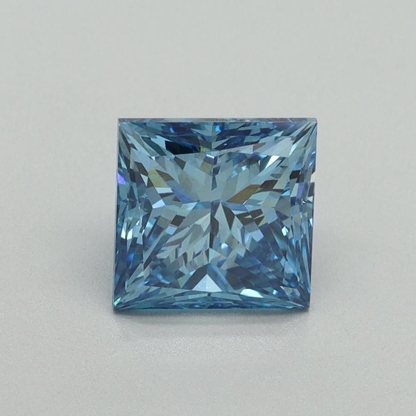 1.57 Ct. Fancy Vivid Blue Princess Lab Grown Diamond