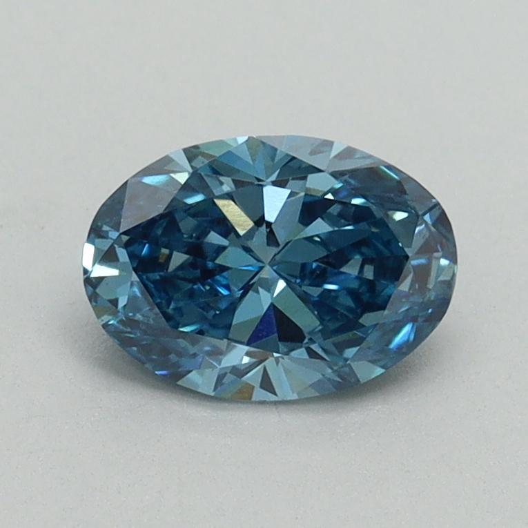 0.74 Ct. Fancy Vivid Blue Oval Lab Grown Diamond
