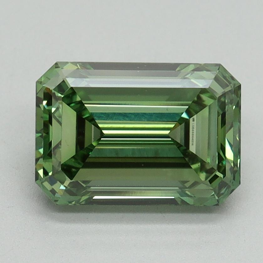 2.19 Ct. Fancy Vivid Green Emerald Lab Grown Diamond