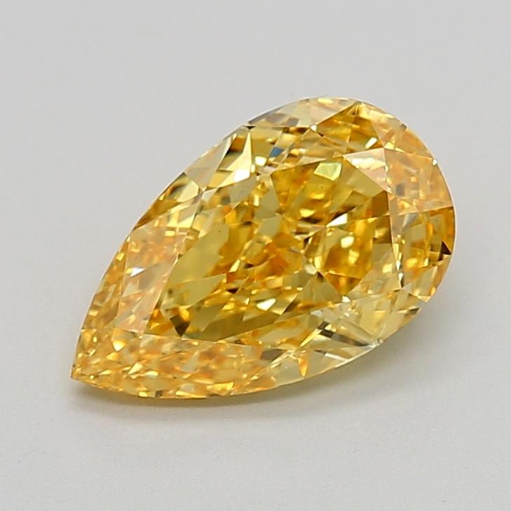 2.08 Ct. Fancy Vivid  Yellow Pear Lab Grown Diamond