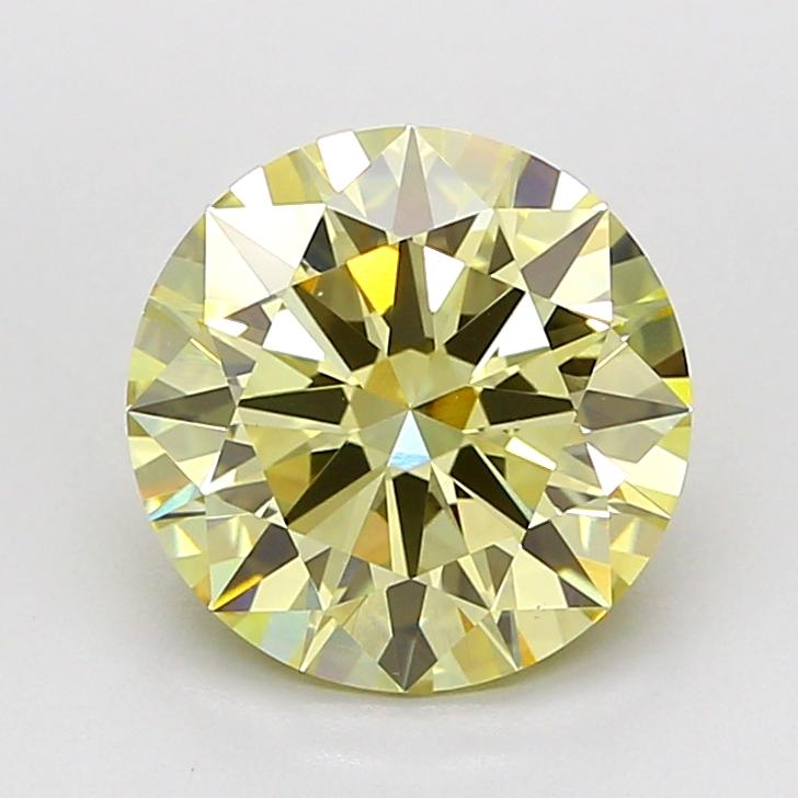 3.09 Ct. Fancy Light  Yellow Round Lab Grown Diamond