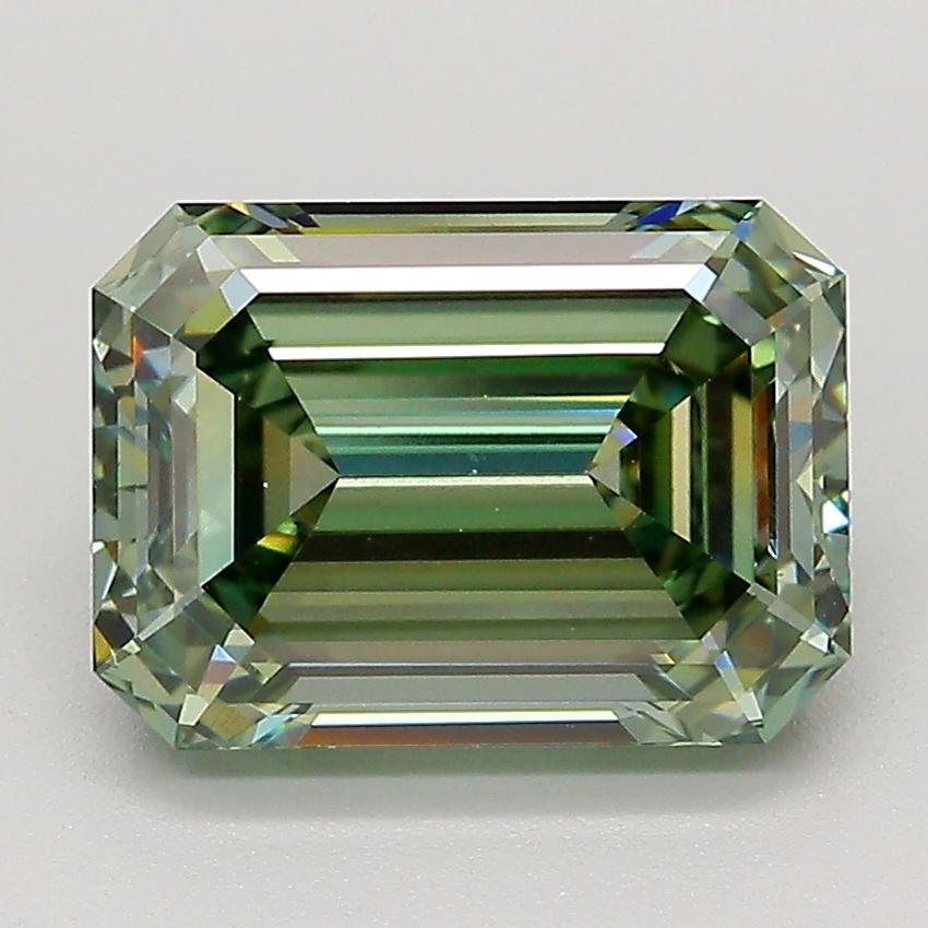 3.06 Ct. Fancy Vivid  Green Emerald Lab Grown Diamond