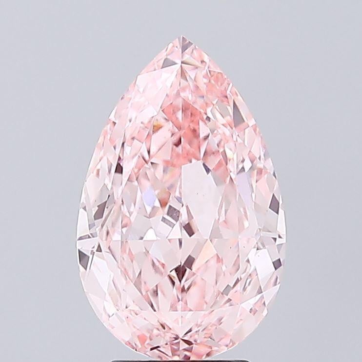 4.06 Ct. Fancy Vivid Pink Pear Lab Grown Diamond