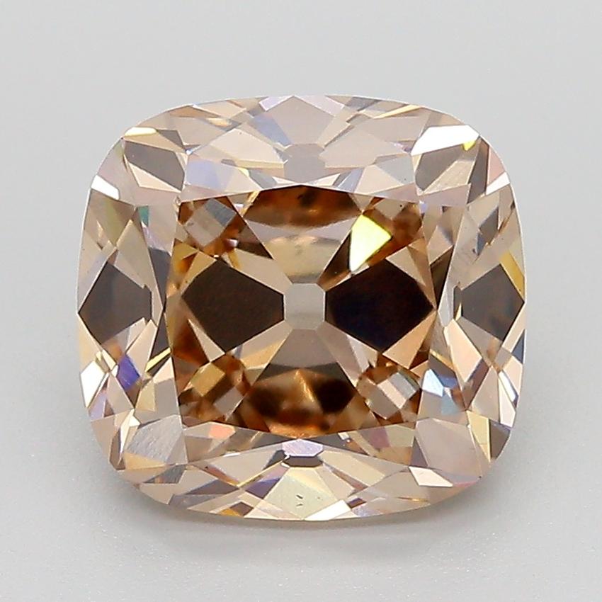 3.60 Ct. Very Light  Brown Cushion Lab Grown Diamond
