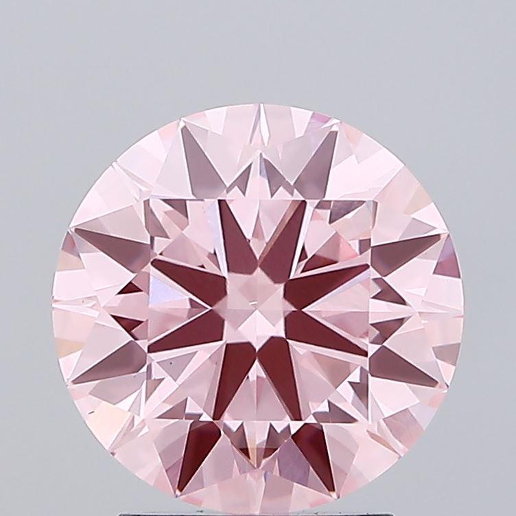 2.31 Ct. Fancy Vivid Pink Round Lab Grown Diamond