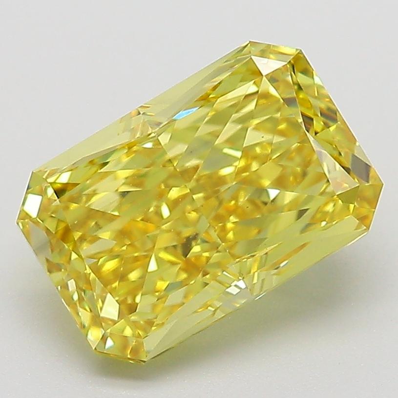 3.02 Ct. Fancy Vivid  Yellow Radiant Lab Grown Diamond