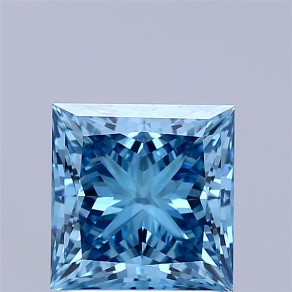 2.06 Ct. Fancy Vivid Blue Princess Lab Grown Diamond