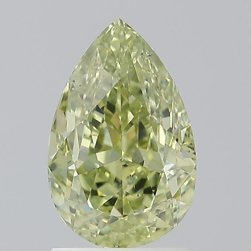 2.01 Ct. Fancy Greenish Yellow Pear Diamond