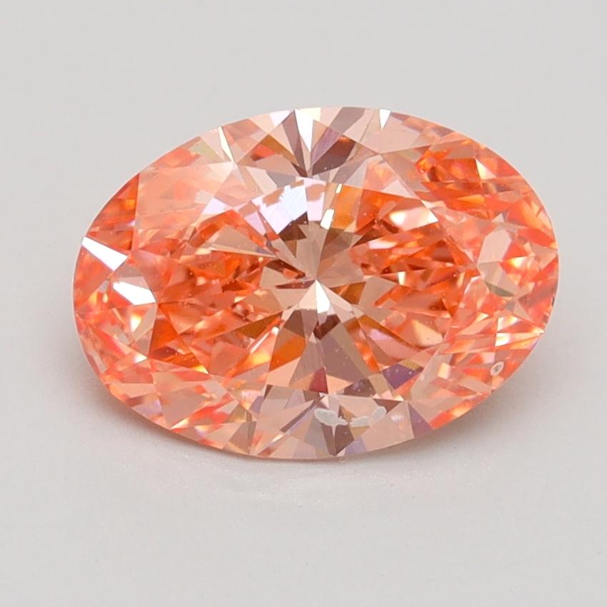 1.6 Ct. Fancy Vivid Pink Oval Lab Grown Diamond