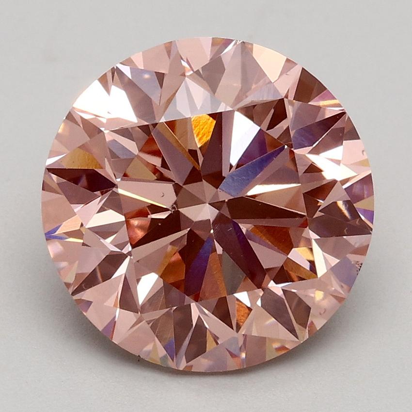3.00 Ct. Fancy Intense Pink Round Lab Grown Diamond
