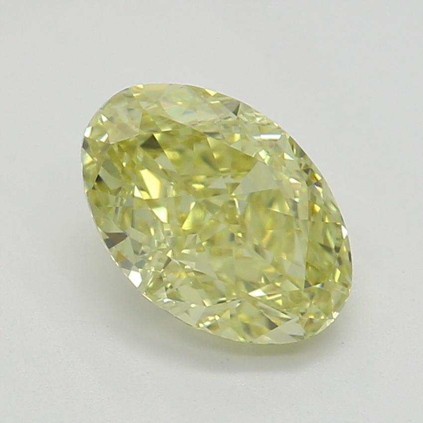 0.81 Ct. Fancy Intense Yellow Oval Diamond