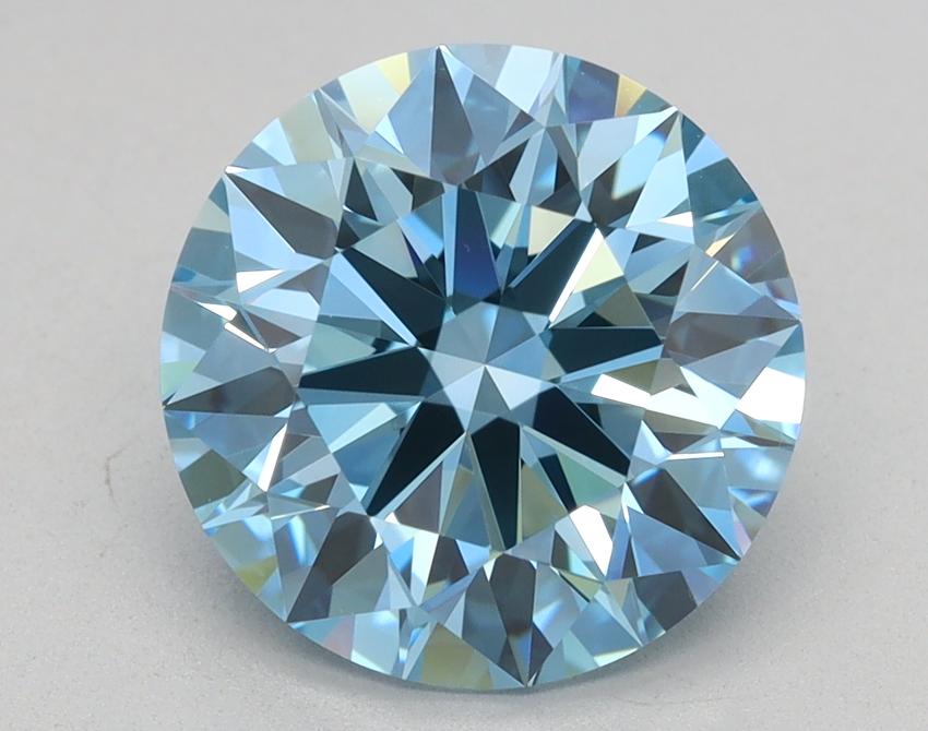 2.80 Ct. Fancy Vivid Blue Round Lab Grown Diamond