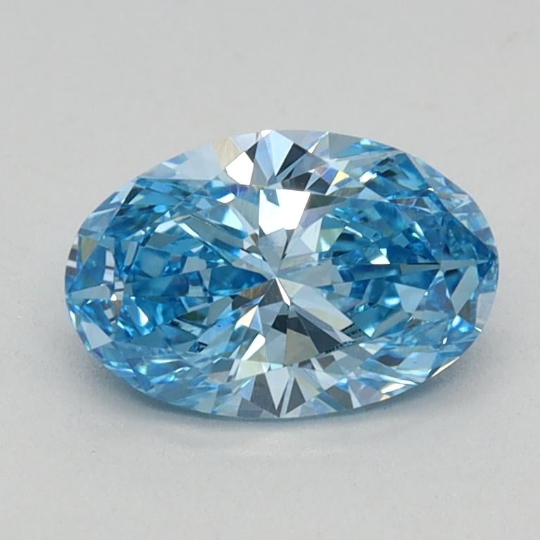 0.68 Ct. Fancy Vivid Blue Oval Lab Grown Diamond